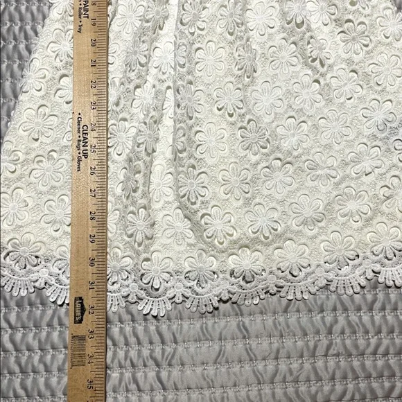 Bohemian Eyelet Short White Lace Dress - Picture 8 of 9